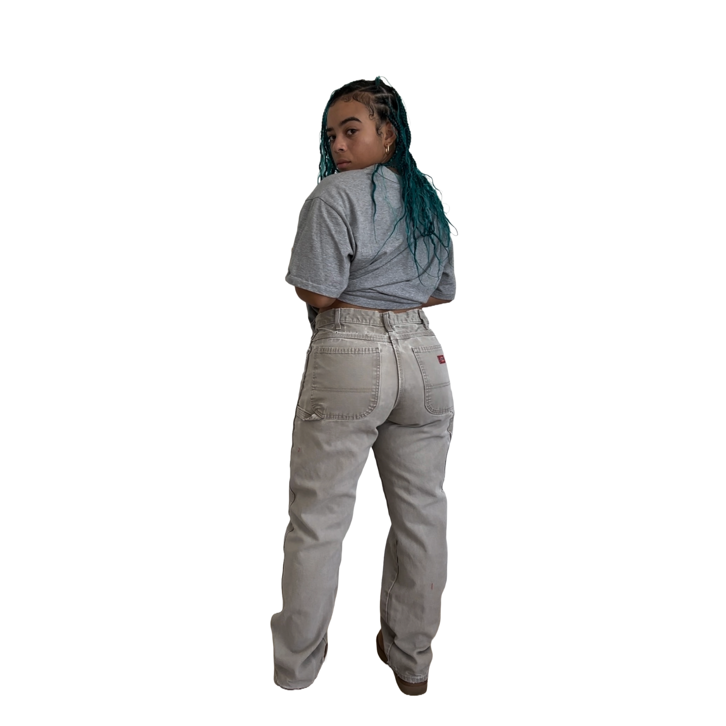 Distressed Light Stone Dickies Pant