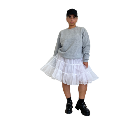 Playful White Tu-Tu Skirt