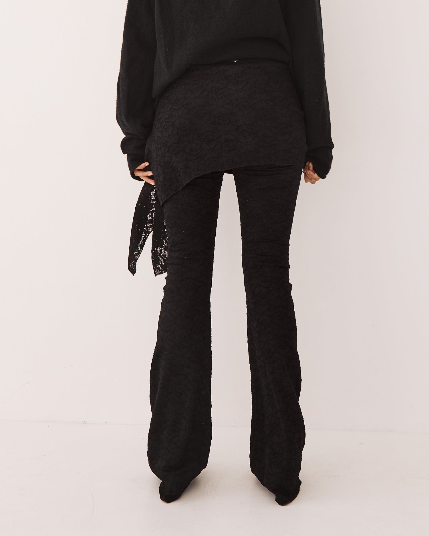The Lace Pant - Thick Black