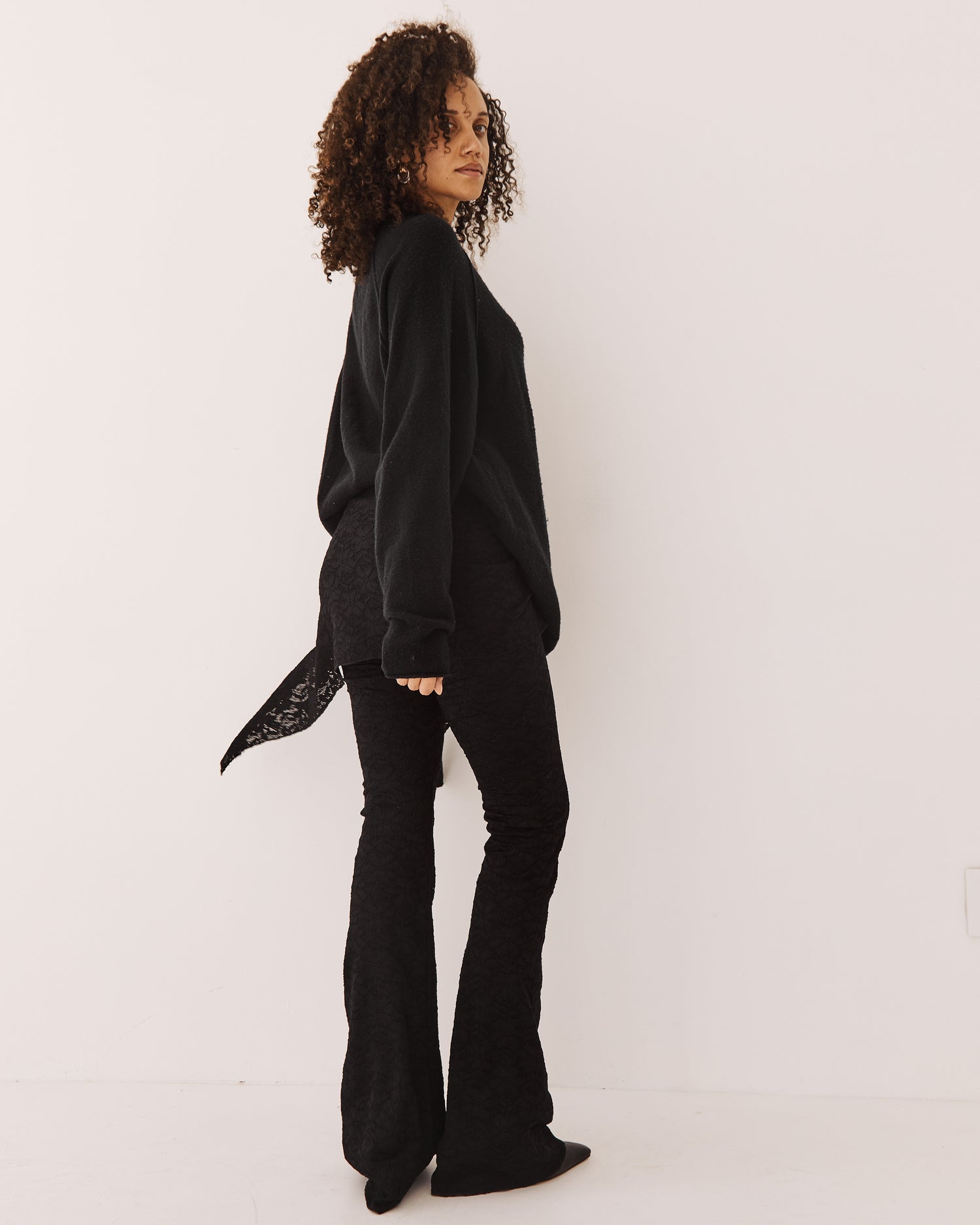 The Lace Pant - Thick Black