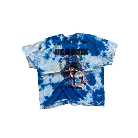 RESURRECTED Jimi Hendrix Blue Tie Dye T-Shirt