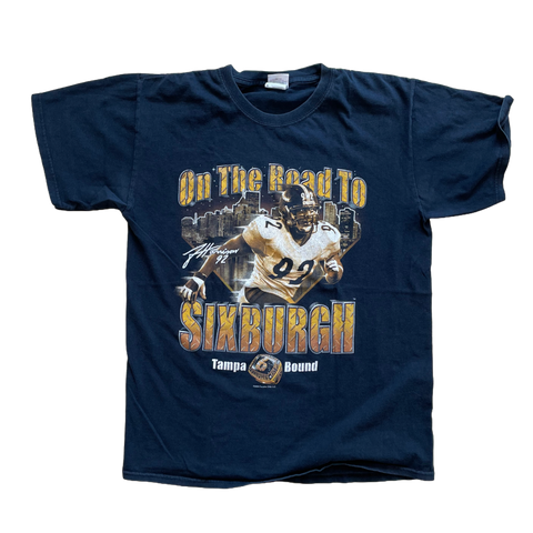 2009 Pittsburgh Steelers James Harrison 'On the Road to Sixburgh' T-Shirt
