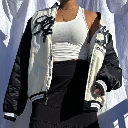 VINTAGE Southpole White and Black Bomber